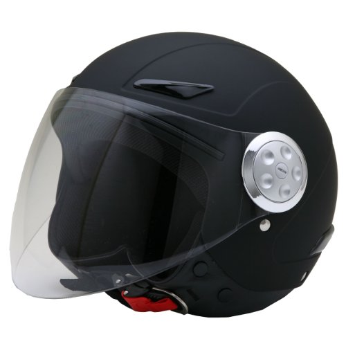 ネオライダース (NEORIDERS) SY-0 キッズ用 シールド付-ジェット-ヘルメット-マットブラック-フリーサイズ-56cm未満-SG/PSC-眼鏡-メガネ-スリット入り-SY-0